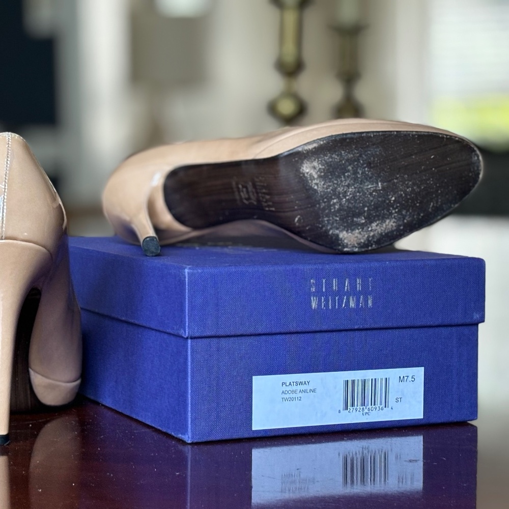 Stuart Weitzman Platsway Adobe Aniline Pumps - image 3
